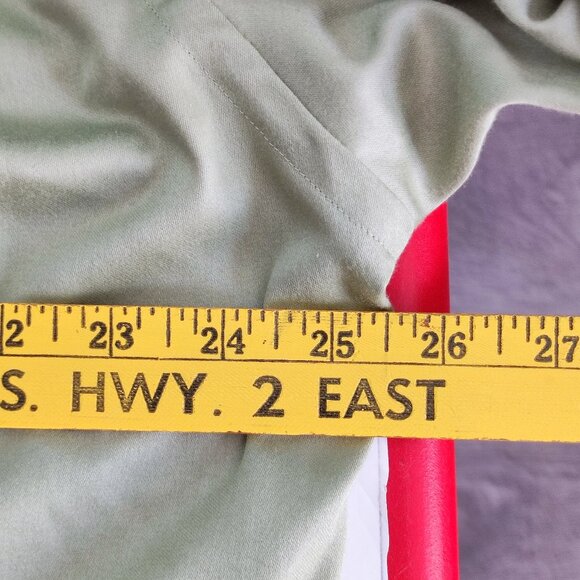 Geoffrey Beene button down shirt men's size 17.5 34-35 olive green regular fit - Picture 11 of 12